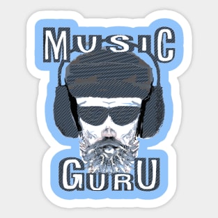 Guru Music Retro Sound System Sticker